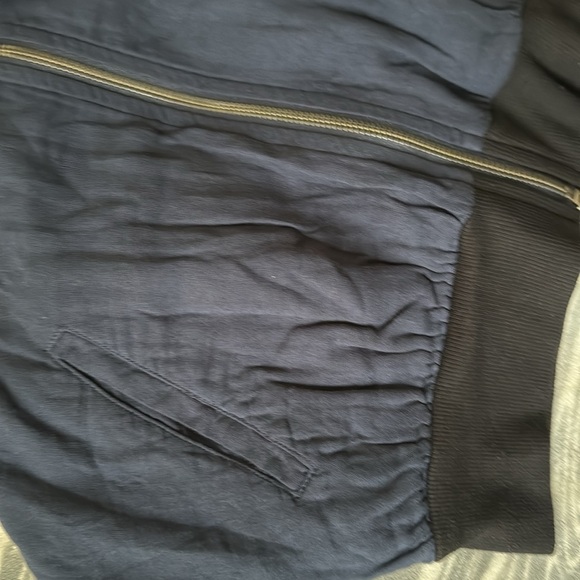 NWT Blue Varsity Jacket with Ribbed Collar and Cuffs - Picture 4 of 4